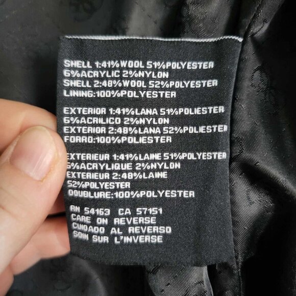 NWOT Women's Guess Wool Plaid Houndstooth Coat Size Small - Picture 14 of 14